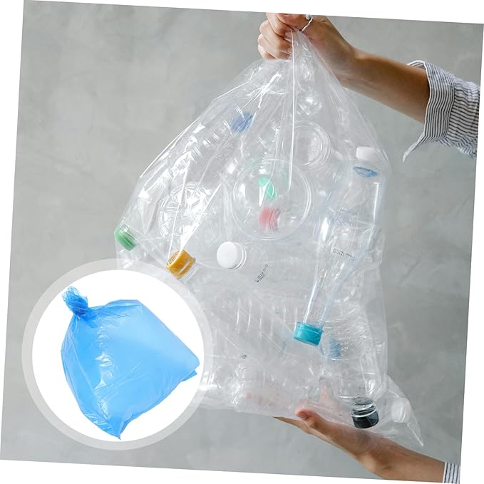 50pcs Heavy-duty Tear-resistant Trash Bags Large Capacity PE Garbage Liners for Kitchen Bathroom Office Commercial Waste Disposal