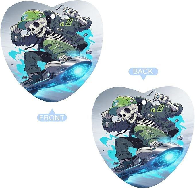 5PCS Car Air Freshener Hanging Personalized Double Sided Skull Skater Car Fresheners Long Lasting New Cars Scents Cute Automotive Freshies for Closets Drawers (tea)