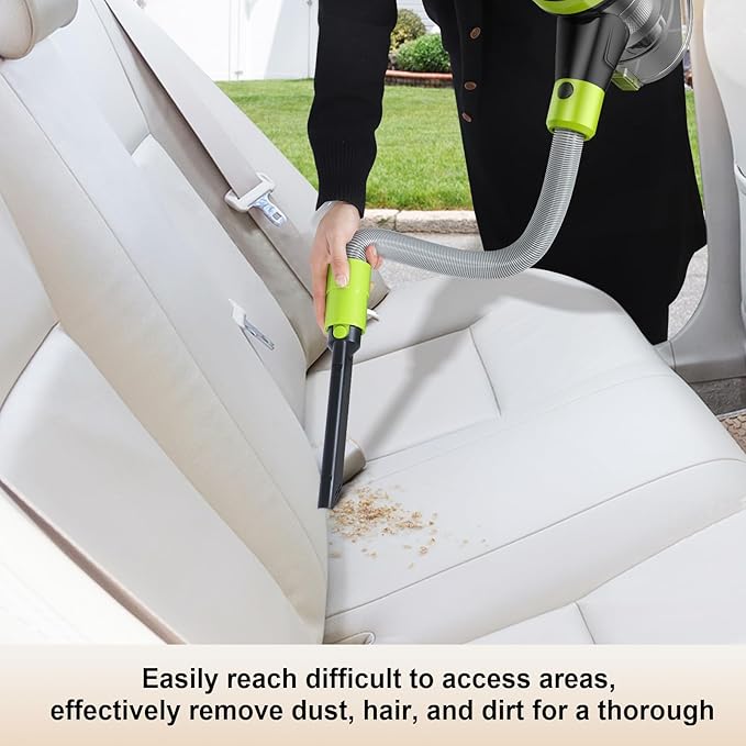 Intercleaner 23Ft Corded Vacuum Cleaner2 Operation Mode Powerful Suction Stick19''-30'' Adjustable Tube Handheld Vac for Hard Floors Carpets Pet HairWall Mount Storage