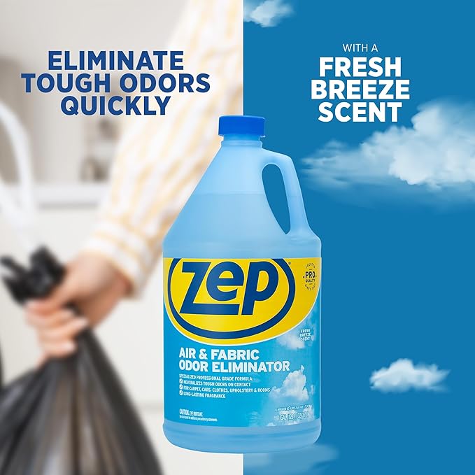 Zep Air and Fabric Odor Eliminator - 128 Ounce (Pack of 2) ZUAIR128 - Refresh Your Home Office and Business