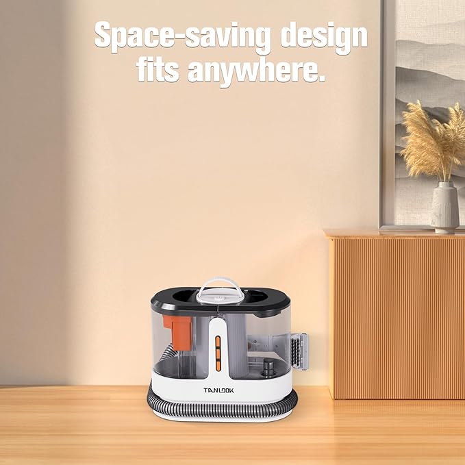 Portable Carpet Cleaner Machine with 18Kpa Powerful Suction Self-Cleaning Upholstery &amp Spot Cleaner for Pet Stains Car Couch &amp Rug with Cleaning Tools