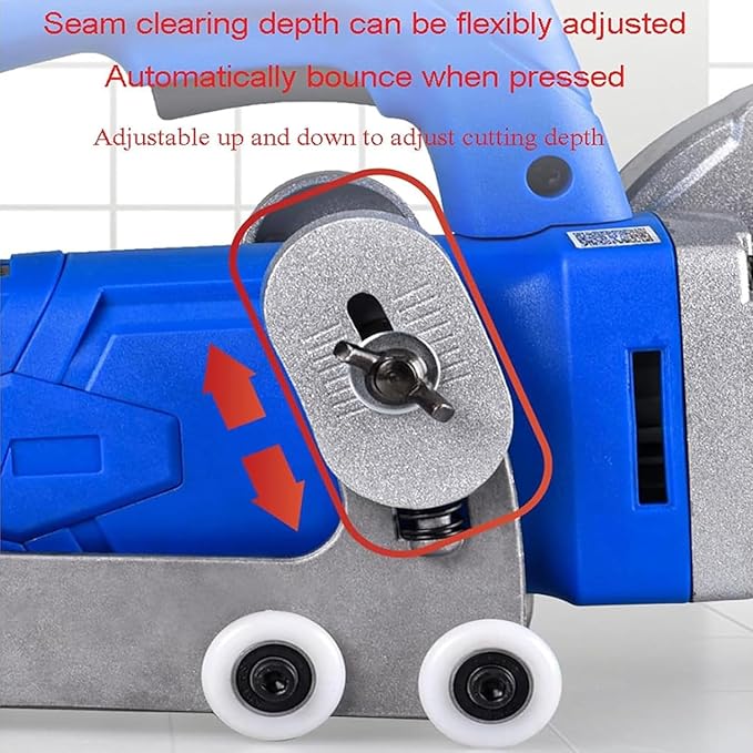 Industrial Electric Tile Crack Cleaner + Grout Removal Machine + 1200W Powerful Motor + Old Grout &amp Cement Removal + Commercial &amp Household Tile Renovation Projects 5*sawblade