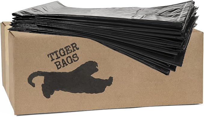 33 Gallon Extra Heavy Duty Trash Can Liners | BLACK 1.5 Mil (100 Count) Home and Commercial Use