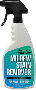 Better Boat Mold and Mildew Stain Remover 22oz Spray for Fabric Vinyl Tile Grout Removes Mold Stains on Boat Seats Bathroom Shower Patio Furniture Carpet Canvas