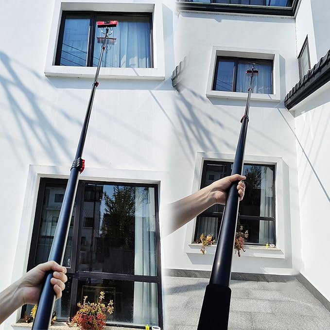 Telescopic Rod Window Cleaning with Window Wiper3.6-10.8M Telescopic Washing BrushSolar and photovoltaic Cleaner high Window Patio roof Cleaning 7.2M