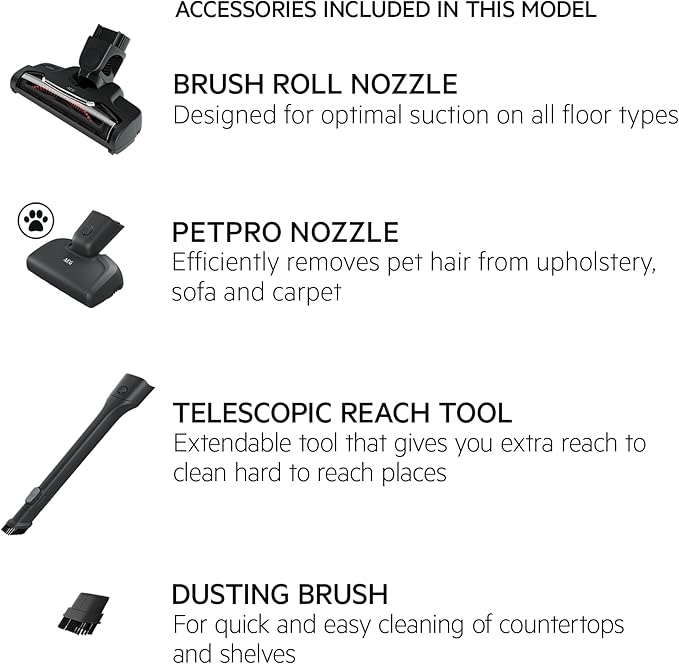 AEG QX6 Cordless Stick Vacuum Cleaner QX6-1-45AN Powerful Motor Perfect for Pet Hair All Floor Types Integrated Dust Cleaner Including Accessories Handheld Vacuum Cleaner Without Bag Grey