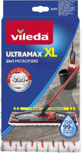 Vileda Ultramax Power XL Wet Mop Refill Pack Wei-grau-rot 1 Count