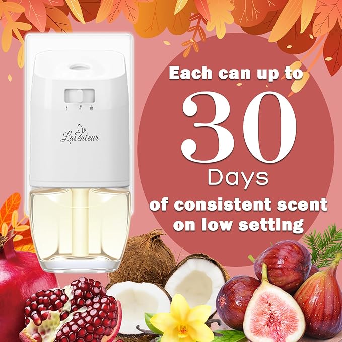 Plug In Air Freshener Refills Mediterranean Fig Black Pomegranate Coconut Vanilla Winter Cedar 12 Pack 7.92 Fl Oz Wall Plug In Refill Compatible with Air Wick &amp Glade Not for Glade Plus