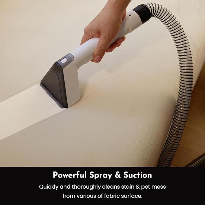Cutewolf Portable Carpet &amp Upholstery Cleaner Machine Handheld Spot Remover 14Kpa Strong Suction Multi-purpose Deep Cleaner for Couch Car Stairs Rugs Pet Stains