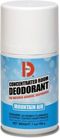 Big D 463 Concentrated Room Deodorant for Metered Aerosol Dispensers Mountain Air Fragrance 7 oz (Pack of 12) - Air freshener ideal for restrooms offices schools restaurants hotels stores