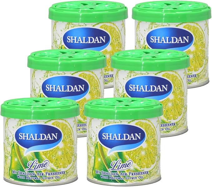 My Shaldan V8 Air Freshener Lime Scent (D41LI) - Quantity 6 Cans and YirehStore Finger Heart Hanging Freshener