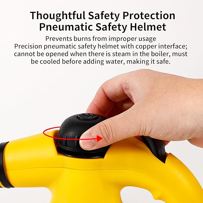 Handheld Steam Cleaner 1250W Multi-Purpose Portable Powerful Steamer Grout Floor Fabric Steaming Tool for Car Kitchen Upholstery Window Auto Dirt Grease Cleaning