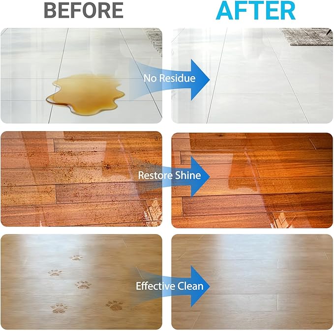 Floor Cleaner Compatible with Tineco Cleaning Solution Suitable with All Robotic Vacuum Mop and Cordless Wet/Dry Vacuum Mop Cleaner Multi-Surface Deodorizing &amp Cleaning Solution (2.5 L Ocean)