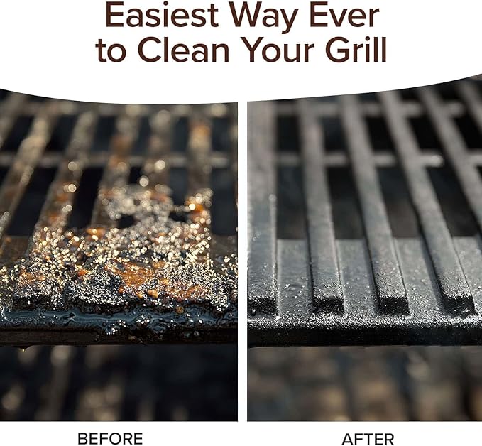 Horsepower Bull Shot BBQ Pro Grill Cleaner Super-Concentrated Foaming Action Cleans in Just 10 Min AS SEEN ON TV Made in USA Emulsifies Grease and Char on Charcoal Gas Grills &amp More 2PK