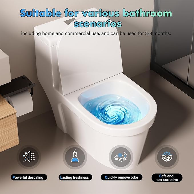 Crazy Clean Toilet Cleaner for bathroom: 3Pcs Toilets Cleaners Pro for Toilet Bowl Drop-in Tank Cleaning Eco-Friendly Powerful Stain &amp Odor Removal Safe for All Toilets Home &amp Travel
