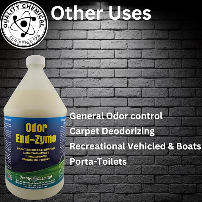 Quality Chemical Odor End-Zyme BioStain Remover and Deodorizer (2)
