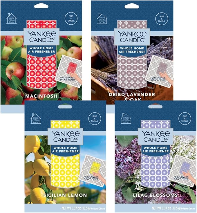 Yankee Candle Whole Home Air Freshener Variety Pack (Sage Citrus Lilac Blossoms Dried Lavender &amp Oak &amp Sicilian Lemon) (1ea / Pack of 4)