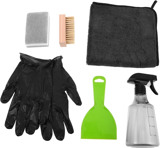 1 Set Headstone Cleaning Kit For Graves Natural Stone Cleaner With Lichen Remover Bristle Brush Gloves And Microfiber Cloths Granite