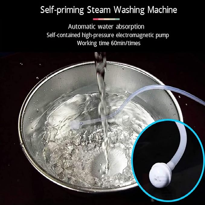 2600w Handheld Steam Cleaner3.5 Bar High Temperature Cleaning Machine with 2.5m Steam Pipe/Wet&ampDry Adjustable/2 Brushes/2 Copper Brushes-for Cooker HoodAir ConditionerSofaWindowsillYellow