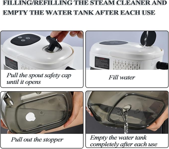 Handheld Steam Cleaner 2500W High Temperature Steamer for Car Detailing Couch Windows Kitchen Bathroom Home(Style4)
