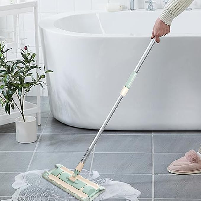 Floor Cleaning Mop 90x38x15cm ABS Stainless Steel Hardwood Cleaner for Home Sanitation Dust Removal Kitchen Tiles Laminate Wet Mopping Sweeping