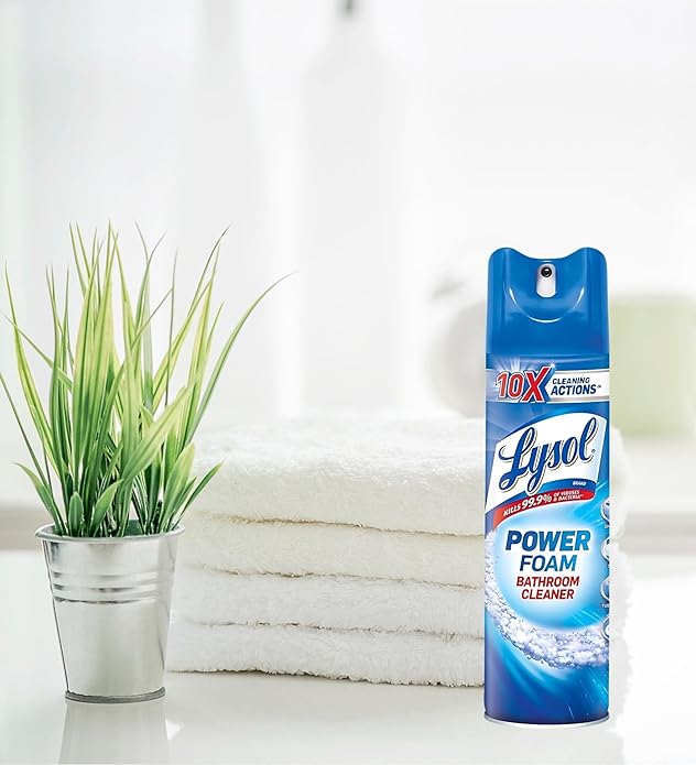 GROVE Power Foam Bathroom Cleaner Spray 24 oz Bundle with Microfiber Cloth - Powerful Foaming Bathroom Cleaner for Soap Scum and Limescale Removal - Leaves Surfaces Sparkling Clean - (3 Items)
