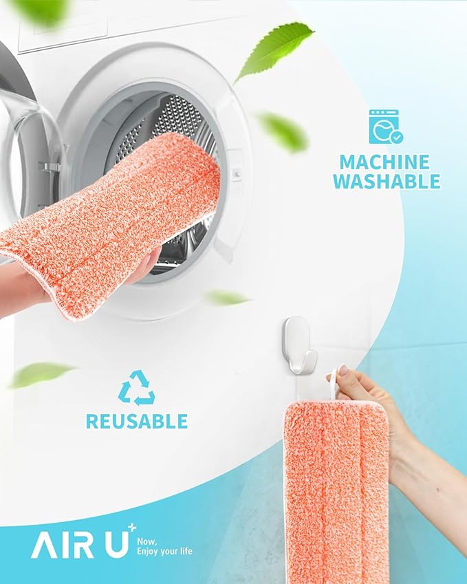 Power Scrubbing Reusable Mop Pads for Swiffer Wet Jet Mops (12 Pack) Wet Jet Refills Washable Microfiber Mop Pads for Floor Cleaning Wet Dry Use