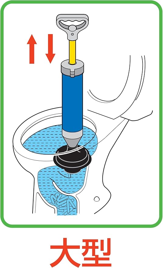 SANEI PR8700-L Vacuum Pipe Cleaner For Large and Western Toilets Eliminates Clogging Large and Small With Rubber Strong Suction