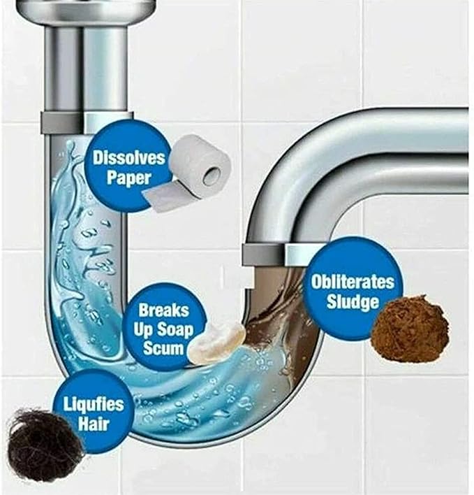 World Tornado Sink Drain Cleaner Wild Tornado Pipe Dredge Deodorant Powerful Sink and Drain Cleaner Pipe Cleaner Fast Foaming Drains Cleaner for Kitchen and Pipes Cleaning Tool (4pcs)