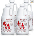 PEQUA INDUSTRIES 64 oz Pequa Heavy Duty Drain Opener - Powerful Non-Acid Fast-Acting Formula Safe for All Pipes Industrial strength Drain Cleaner for Sinks Tubs Septic Tanks (Pack of 4)