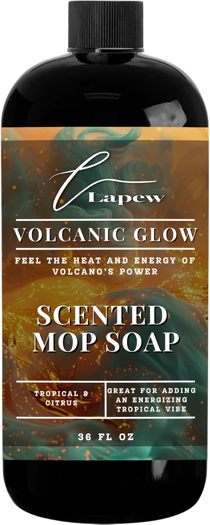 Lapew Volcanic Glow Scented Mop Soap - Luxury Floor Cleaner Concentrate for Mopping Tile Laminate Vinyl &amp Hardwood | Streak-Free Low-Foam | 36 oz