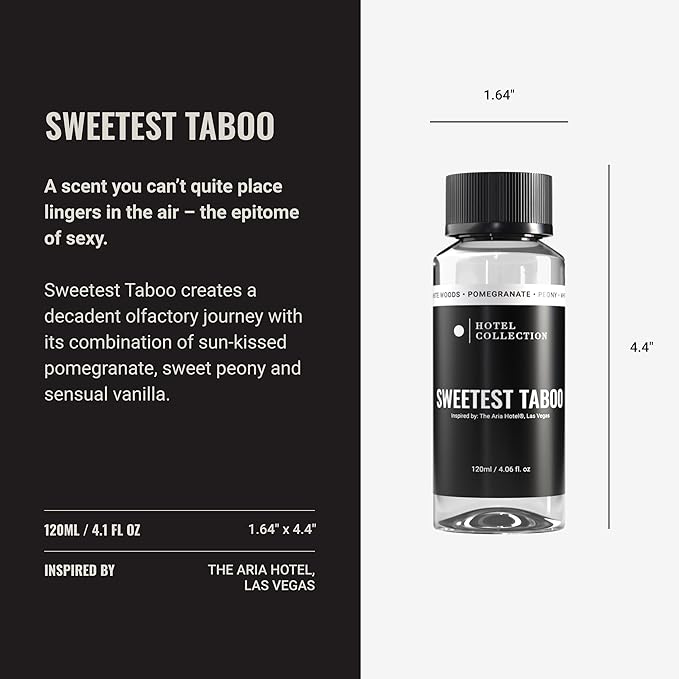 Hotel Collection Diffuser Oil - Sweetest Taboo - Aromatherapy Essential Fragrance Oil - White Woods Pomegranate and Peony - 120mL 4.1 Fl oz