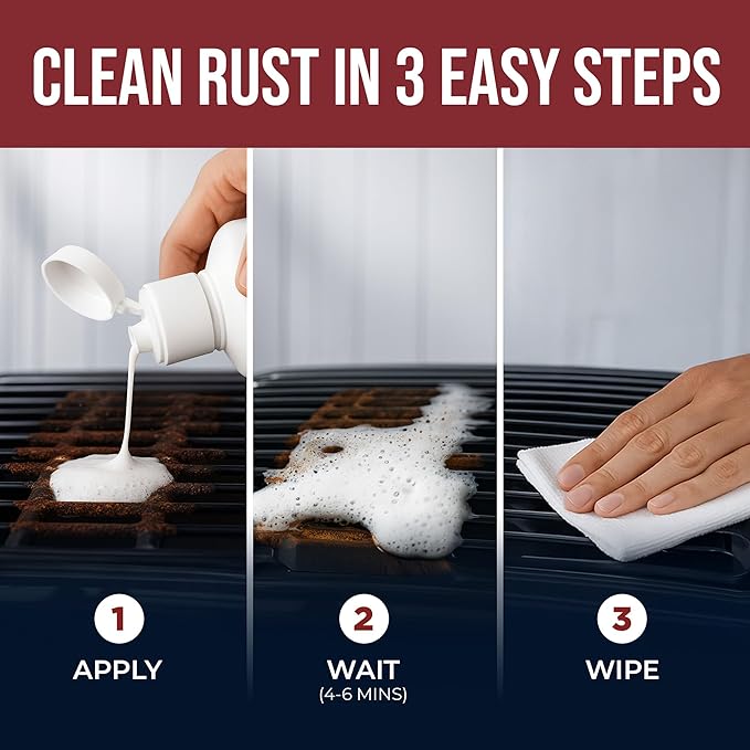 Stainless Steel Rust Stain Remover &amp Cleaner Soft Cleanser Safe for Food Areas Non-Toxic for Appliances Perfect for Commercial Equipment Refrigerator Cybertruck and more (8.5 oz)