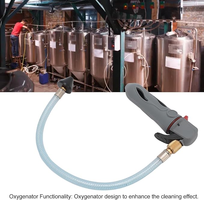AC Drain Line Cleaner Tool with Oxygenating Function - Heavy Duty Portable HVAC Drain Hose Blaster for Blockage Removal‌ Grey