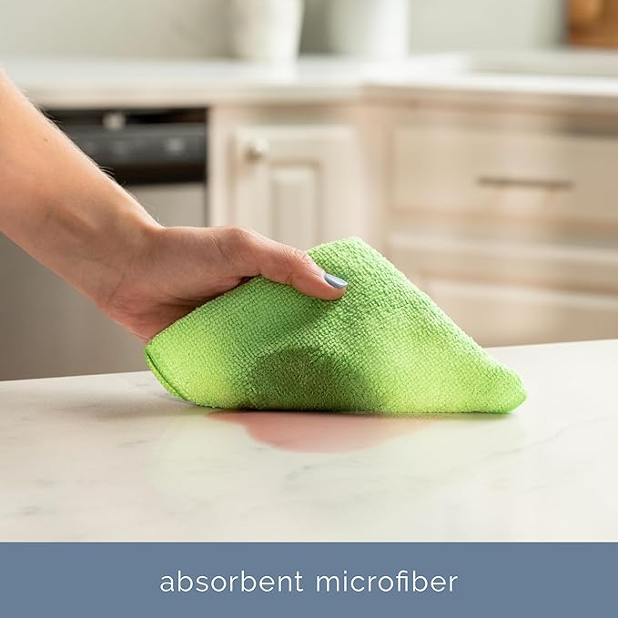 S&ampT INC. 100 Pack Microfiber Cleaning Cloth Bulk Towels for Home Reusable Microfiber Towels for Cars Cleaning Rags Assorted 11.5 Inches x 11.5 Inches 100 Count