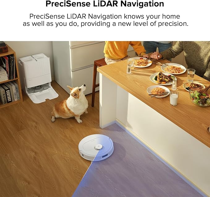 roborock Qrevo Pro Robot Vacuum and Mop with FlexiArm Design Edge Mopping Dynamic Hot Water Mop Washing and Auto Mop Drying Intelligent Dirt Detection 7000 Pa Suction Ideal for Carpets