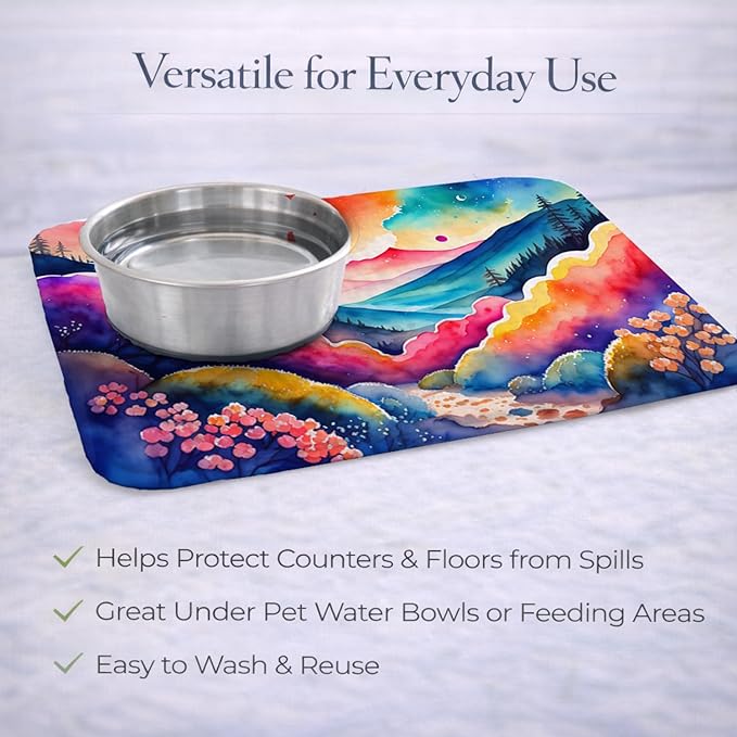 Caroline's Treasures DAC1413DDM Brunia in Color Dish Drying Mat Absorbent Dish Drying Mat Pad for Kitchen Counter Dish Drainer Mat for Countertop 14 x 21 Multicolor