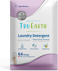 Tru Earth Platinum - Heavy Duty Laundry Detergent Sheets - Up to 128 Loads (64 Count) Lilac Breeze Scent - Ultra-Concentrated Strips Formula - Eco-Friendly Travel Laundry Sheets