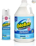 OdoBan Ready-to-Use Disinfectant and Harsh Aroma Eliminator Set of 2 14.6 Ounce 360-Degree Continuous Spray Fabric/Air Freshener and 1 Gallon Multi-Purpose Cleaning Concentrate Fresh Linen Scent