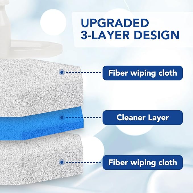 50 Count Disposable Toilet Wand Refills for Clorox Compatible with Clorox Toilet Wand for Bathroom Cleaning