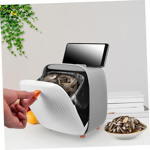 Luxshiny Compact Mini Desktop Trash Can Space-Saving Waste Basket for Vanity Office Use Removable Hidden Basket Design for Spaces and Tabletops
