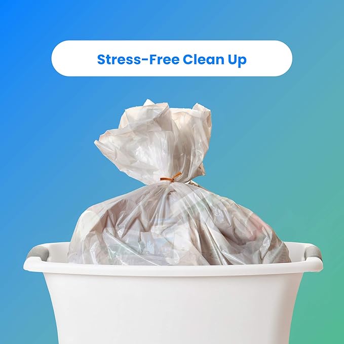 Reli. 2-4 Gallon Trash Bags | 400 Bags | Clear | Bathroom | Strong | Garbage