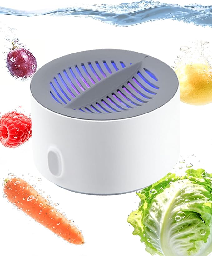 ERYNA Vegetable Cleaner Vegetable Cleaner 3-Minute Clean Home Produce Sanitizer with Electrolysis Purifier Technology Portable Wireless Fruit Washer for Washing Fruits Vegetables Meat (1PCS)