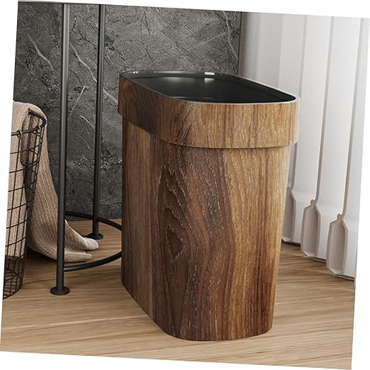 Vaguelly Kitchen Garbage Can Lid Bathroom Wastebasket Trash Can for Home Office Bedrooms Easy to Use