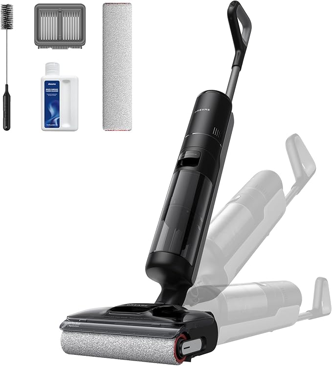 DREAME H12 Pro FlexReach Wet Dry Vacuum Cleaner 0 Tangle Cordless Vacuum Mop All-in-One for Hard Floors 180° Lie-Flat Floor Cleaner Machine with 194°F Hot Self-Cleaning 50Mins Runtime