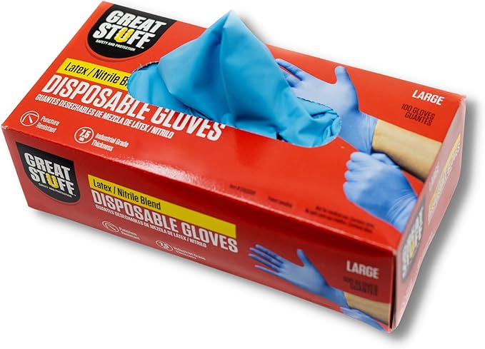 Great Stuff Disposable Gloves - Multiuse Applications - Cleaning -100 Gloves