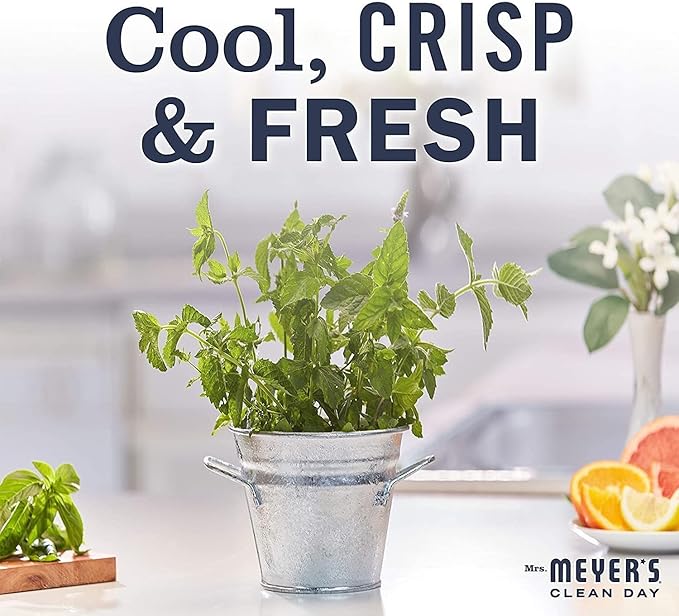 Mrs. MEYER'S Mint Variety Pack Includes 1 Room Freshener 8 OZ 1 Liquid Dish Soap 16 OZ 1 Liquid Hand Soap12.5 OZ 1 Multi-Surface Cleaner 16 OZ 1 CT (Mint)