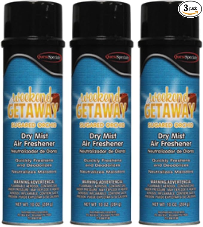 Quest 3161 WEEKEND GETAWAY Dry Air Freshener (Sugared Orchid) (3 Pack)