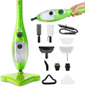 H2O X5 Steam Mop &amp Handheld Steam Cleaner | 5-in-1 Floor Steamer | Hardwood Tile &amp Laminate Cleaner | Carpet Glider Included | Grout Window &amp Garment Attachments