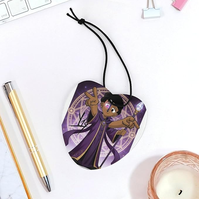 5PCS Car Air Freshener Hanging Personalized Double Sided Wizard Car Fresheners Long Lasting New Cars Scents Cute Automotive Freshies for Closets Drawers (tea)